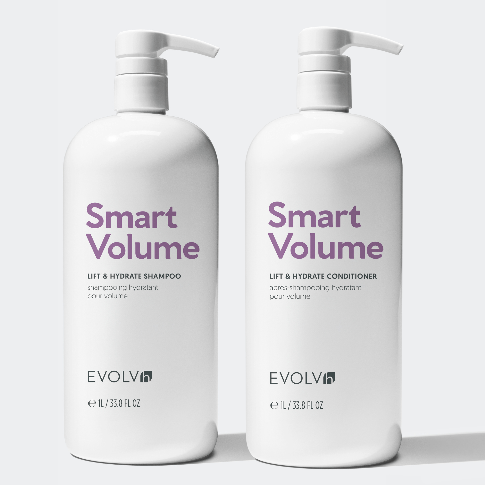 EVOLVh  SmartVolume Lift & Hydrate Shampoo and Conditioner Liter Duo