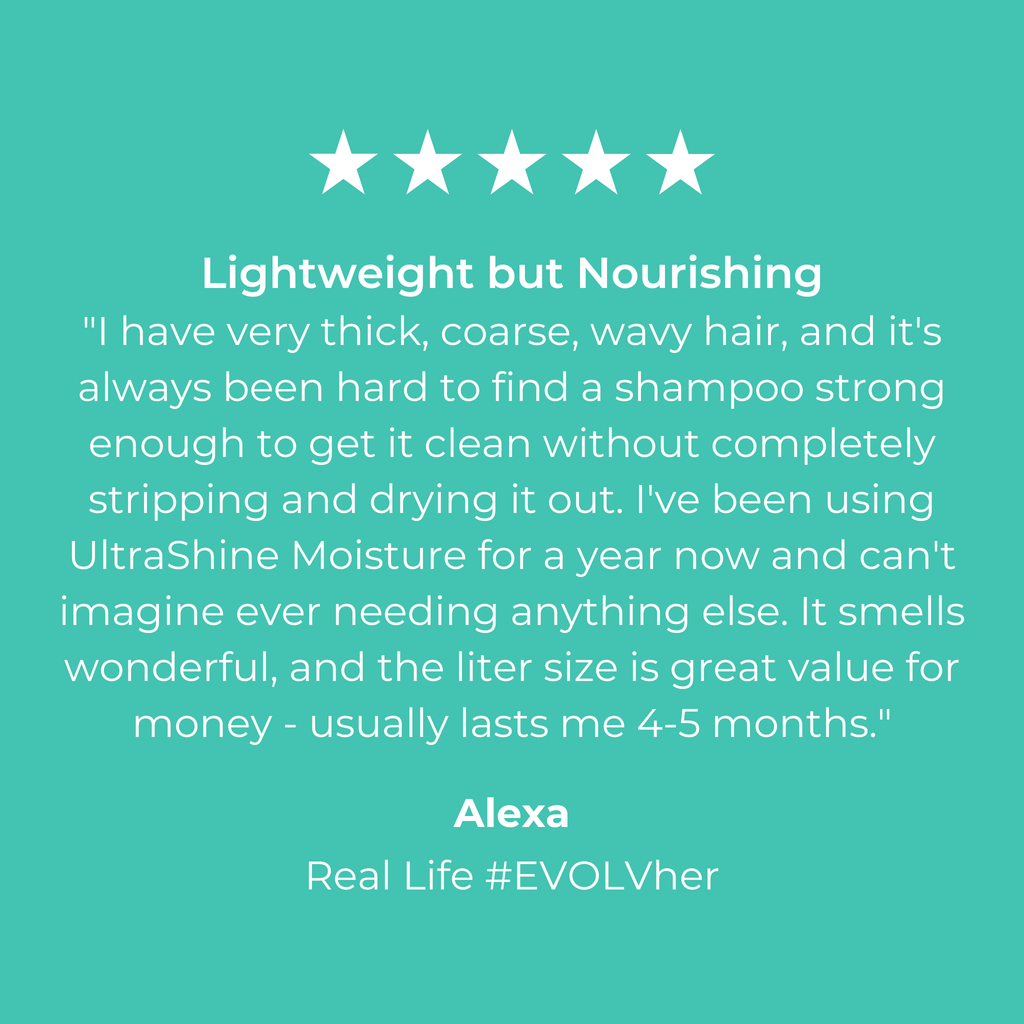 EVOLVh  UltraShine Moisture Shampoo & Conditioner Liter Duo